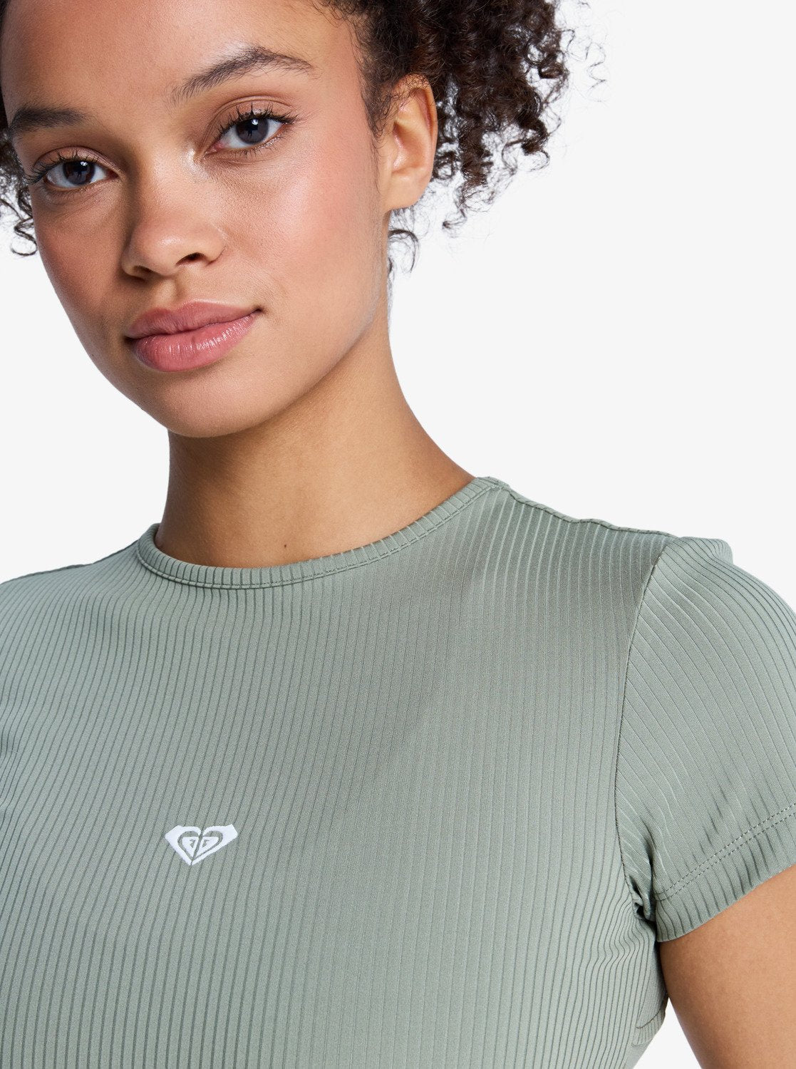 Rise & Vibe Rib Tee - Korte Mouwen Workout Top Voor Dames