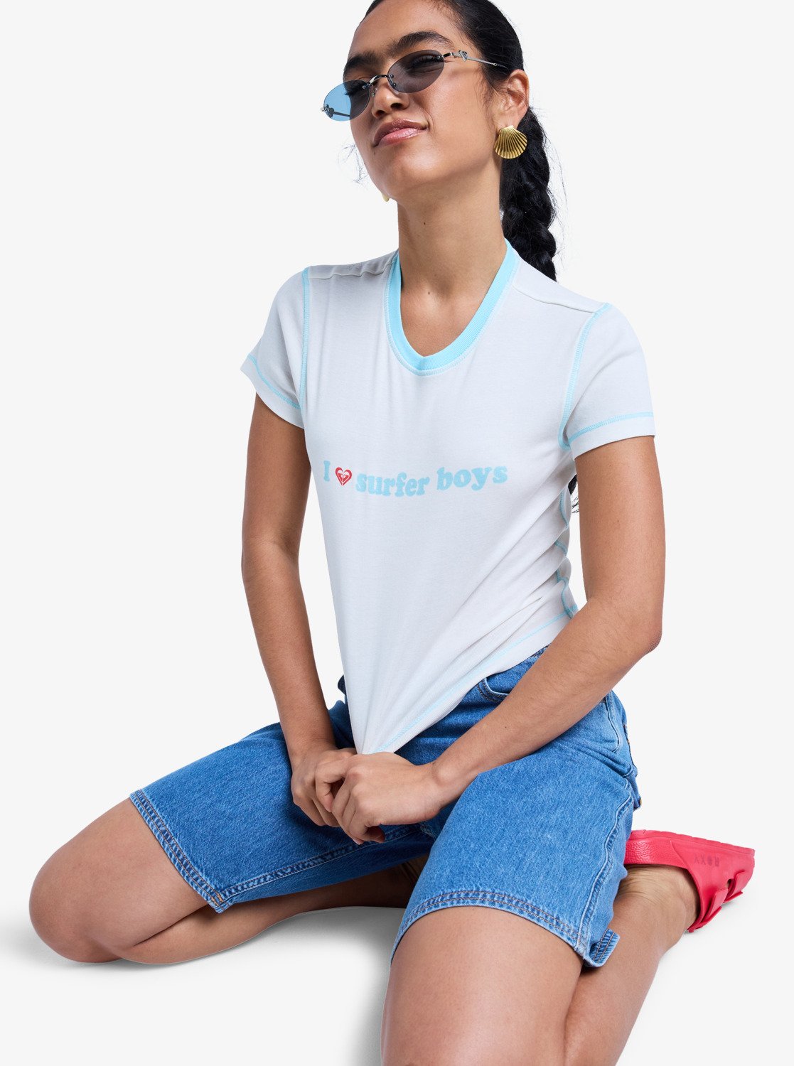 ROXY Sea You Later Baby Tee - Fitted T-Shirt Für Damen