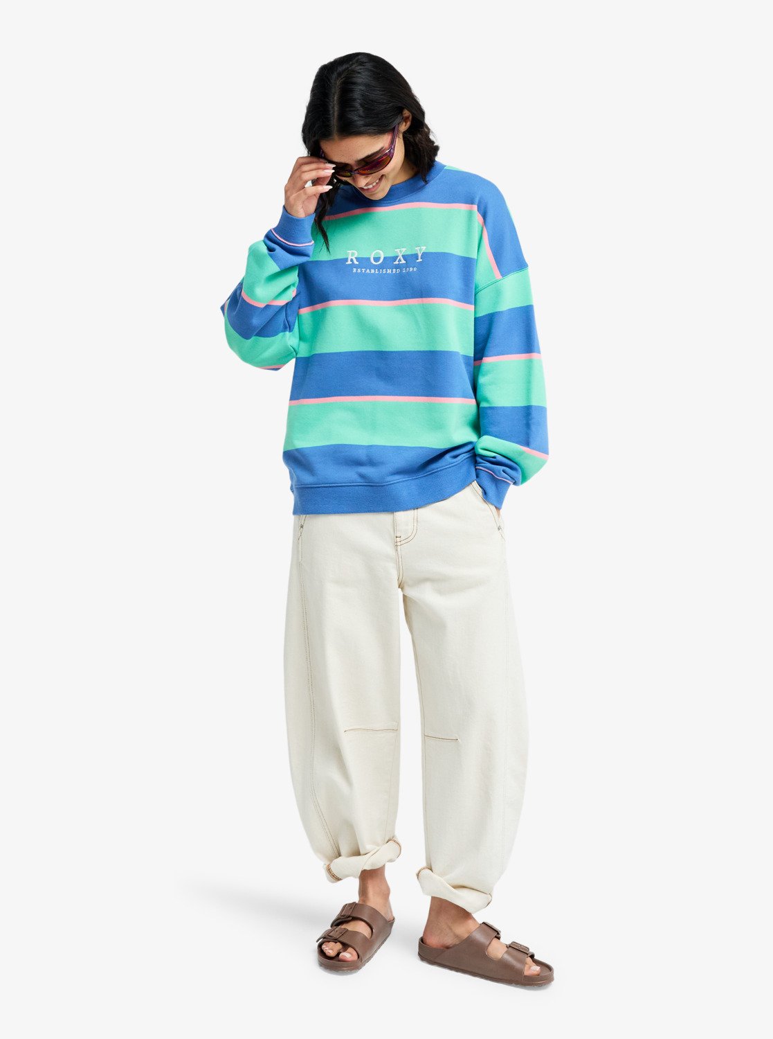 ROXY Strictly Stripes Oversized - Oversized Sweatshirt Für Damen