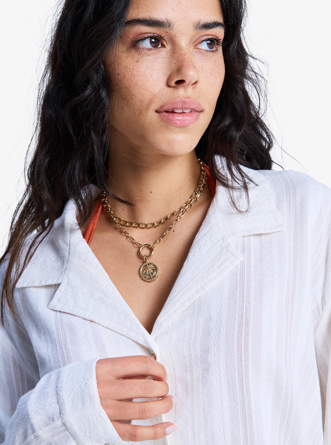 Sunset Back - Beach Cover-Up Shirt Voor Dames