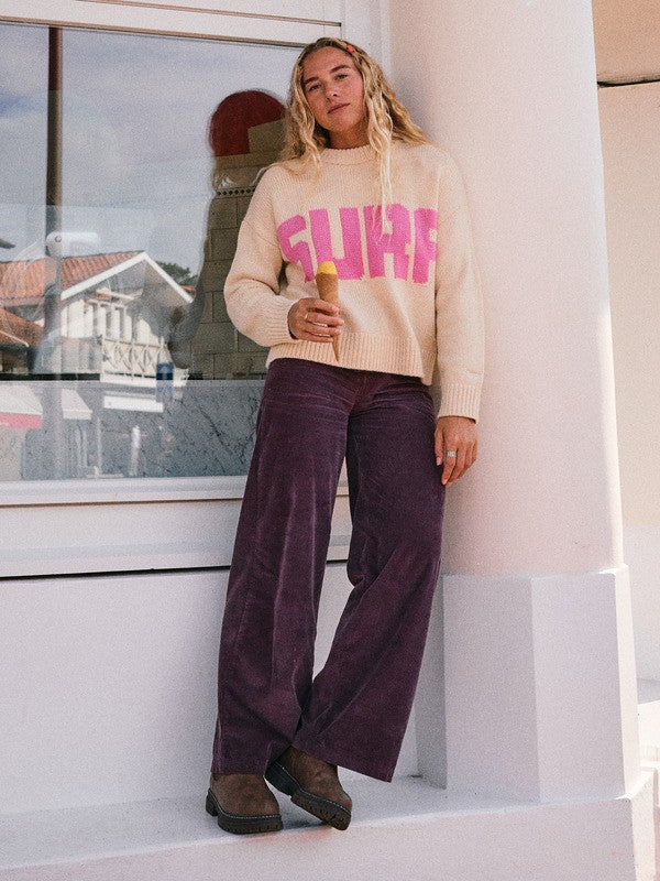 Roxy Surf On Cloud Cord - Wide Leg Trousers for Women