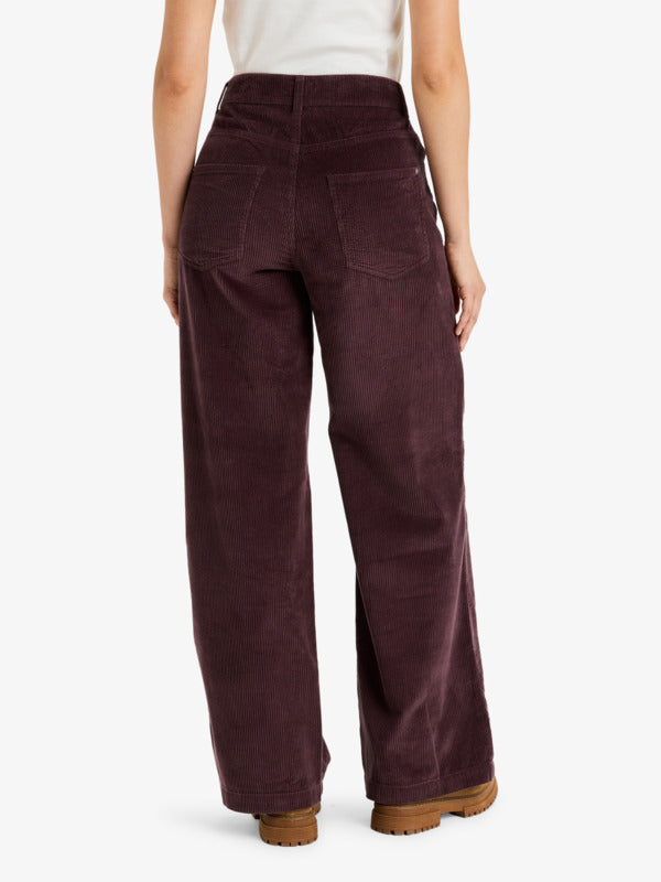 Roxy Surf On Cloud Cord - Wide Leg Trousers for Women