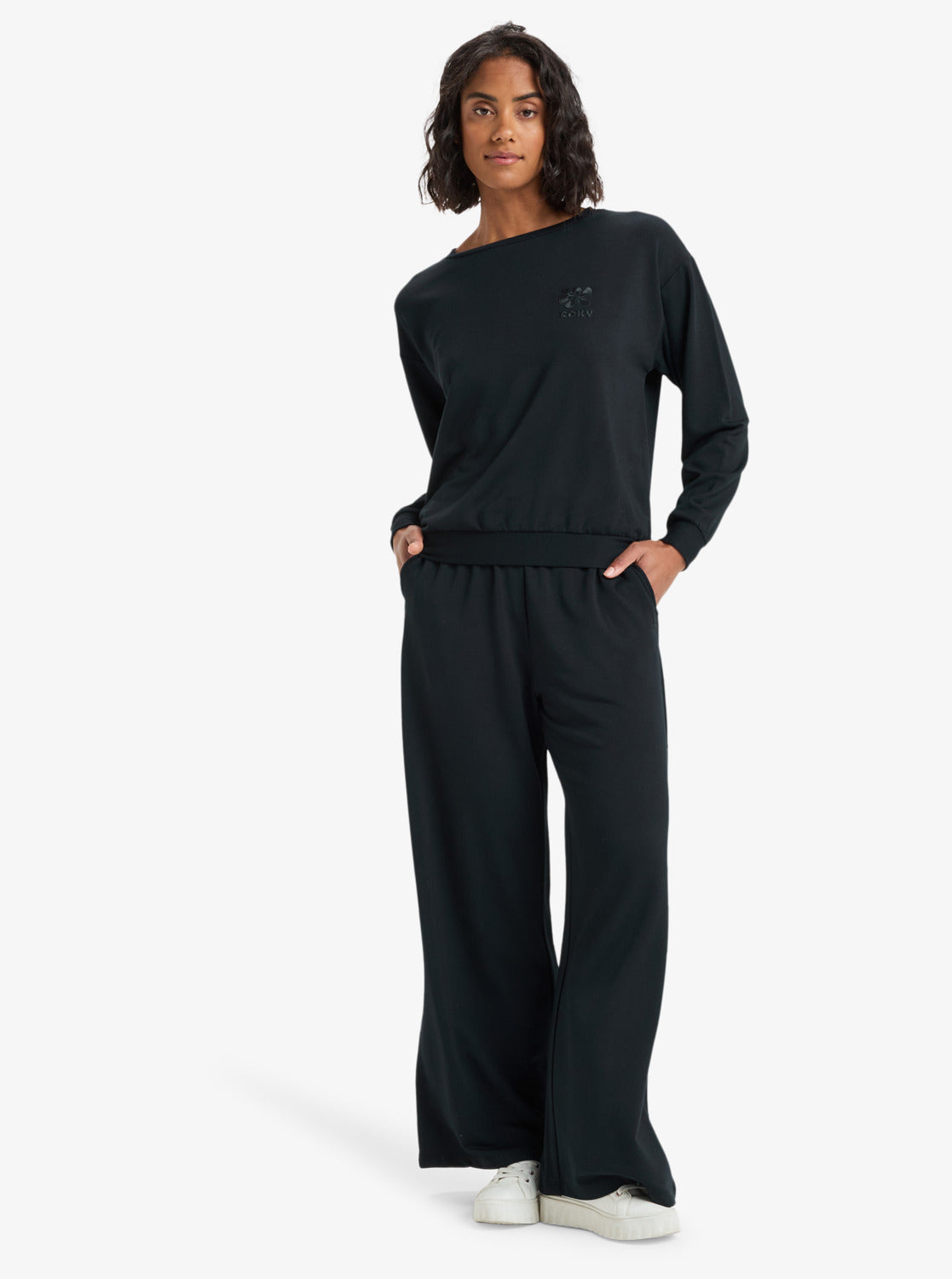 ROXY Surfing By Moonlight - Damen Surf Lifestyle Crew Sweater