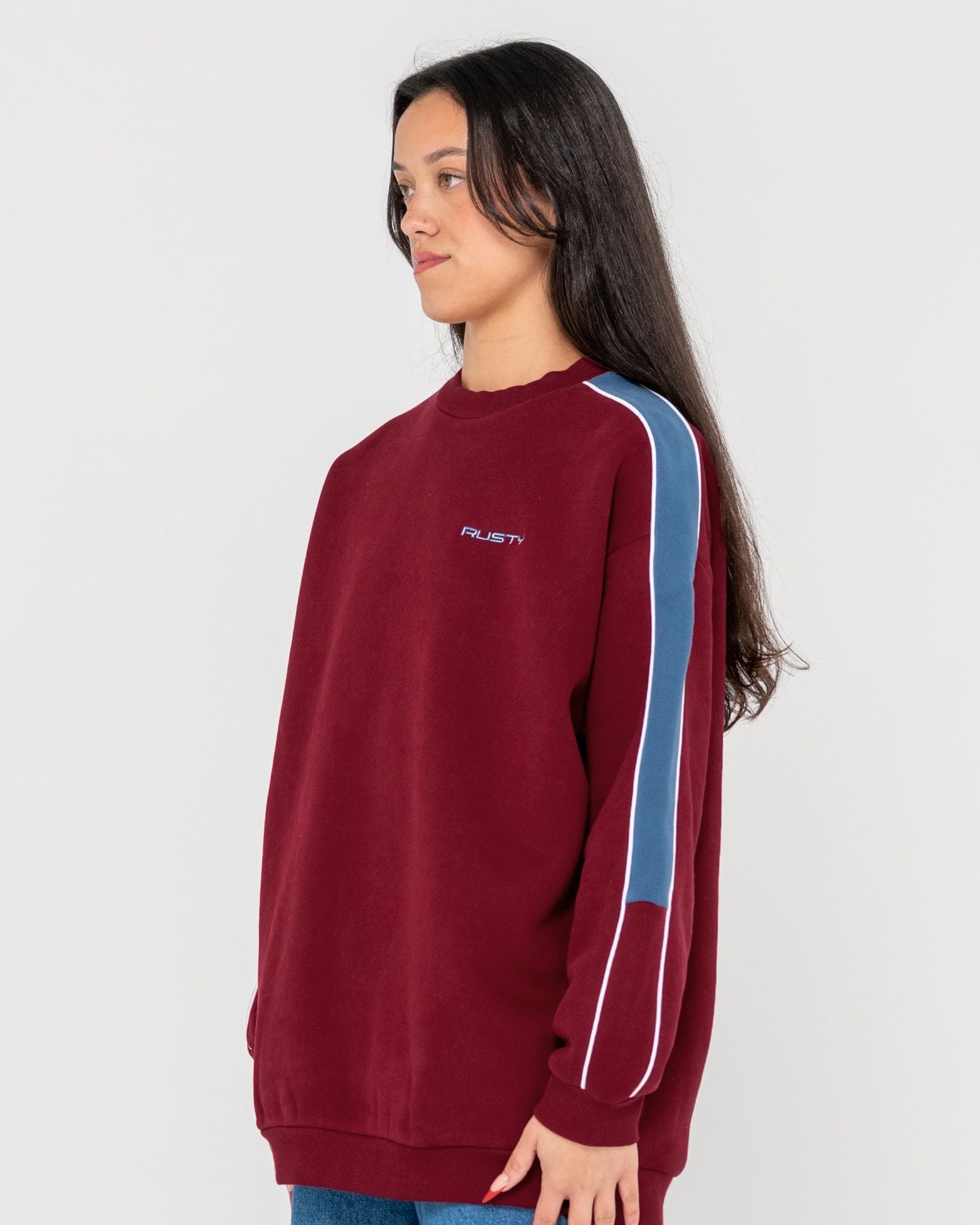 Rusty Two Timer Panelled Crew Fleece
