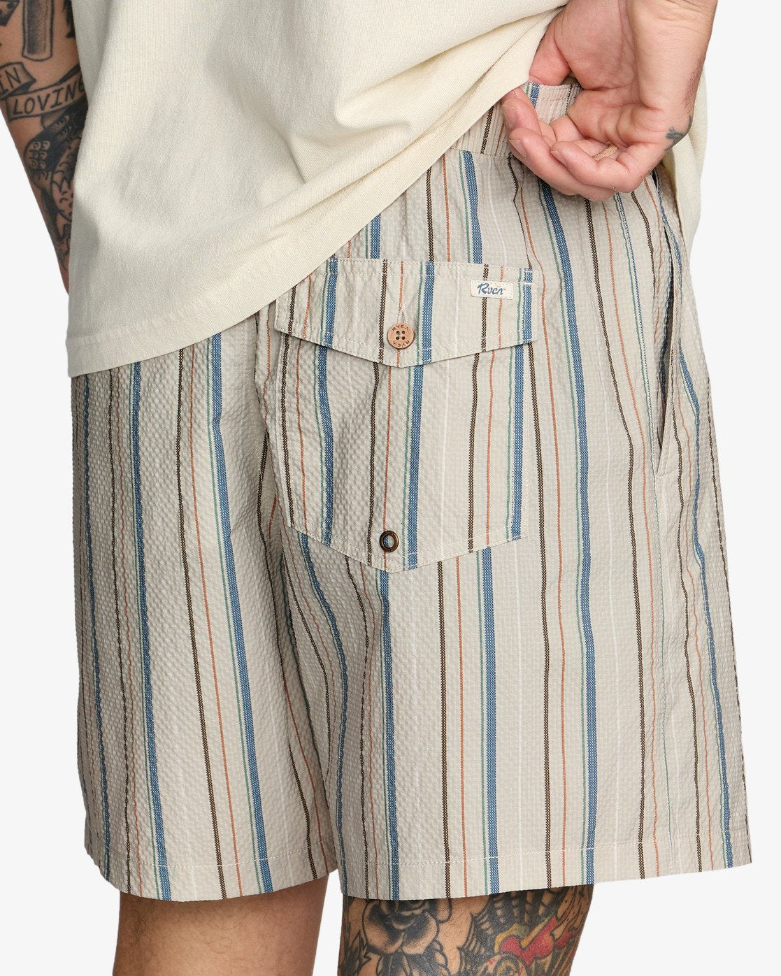 RVCA Exotica Seersucker Elastic 17 - Badehose Für Herren
