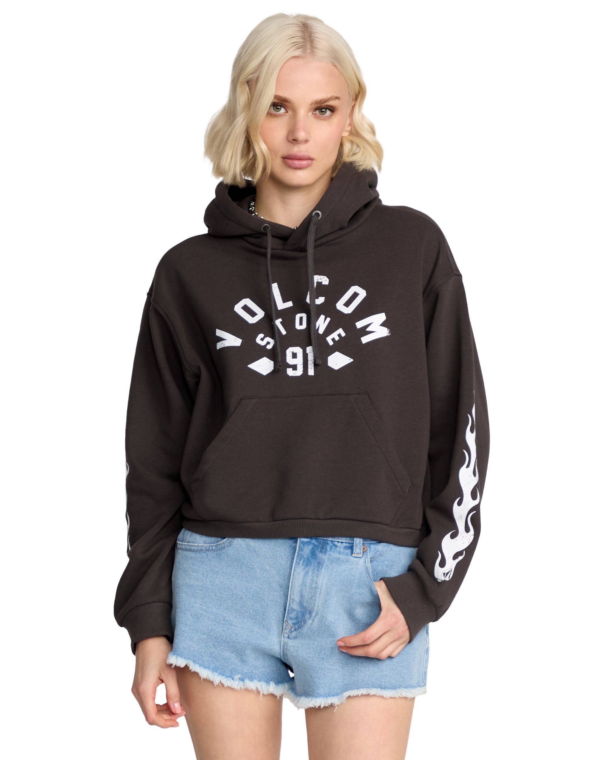 Volcom 1991 Mini Hoodie - Damen Skate Lifestyle Pullover Fleece Hoodie