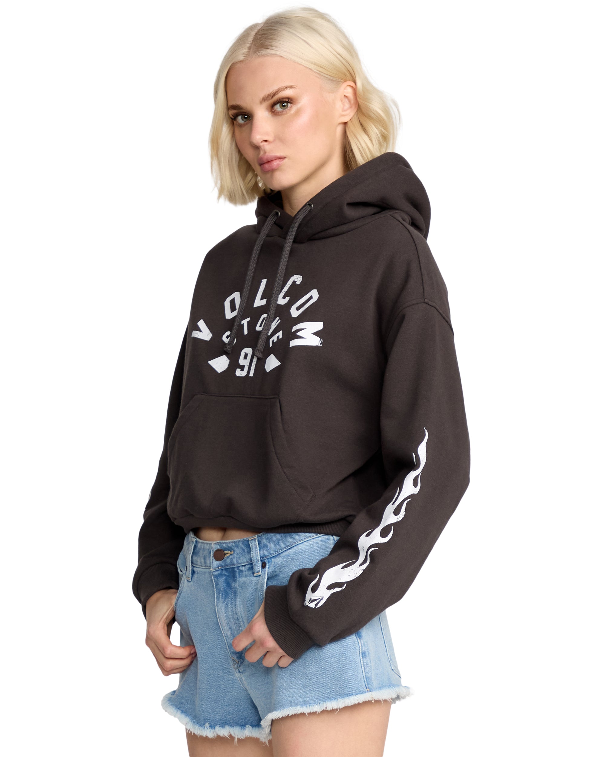 Volcom 1991 Mini Hoodie - Damen Skate Lifestyle Pullover Fleece Hoodie