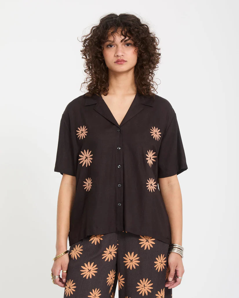 Volcom Emb Midnite Ramble Womens Short Sleeve Top