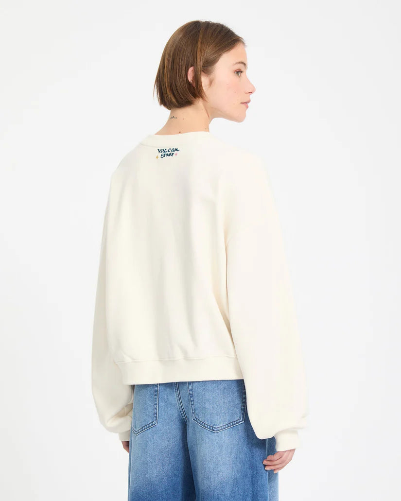 Volcom Featured Artist Bruno Lucas Womens Crew Fleece Swe