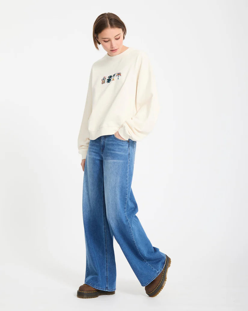 Volcom Featured Artist Bruno Lucas Womens Crew Fleece Swe