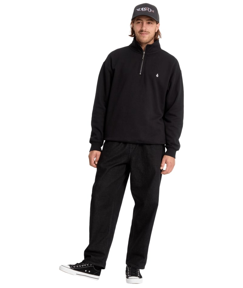Volcom Single Stone - Mens Quarter Zip Crew Fleece Sweate