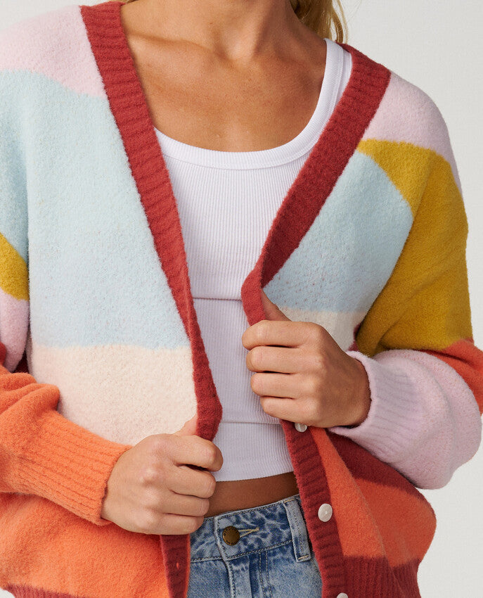 Surf Revival Jacquard Cardigan Trui