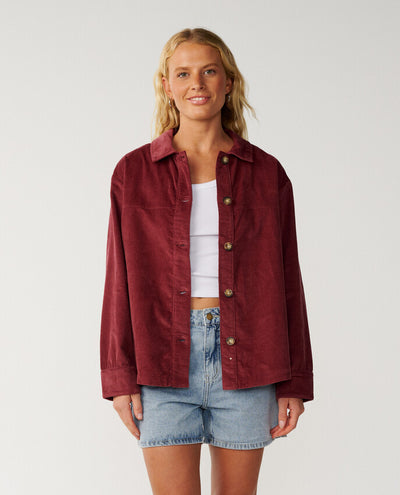 Keepsakes Washed Lange Mouwen Rib Overhemd