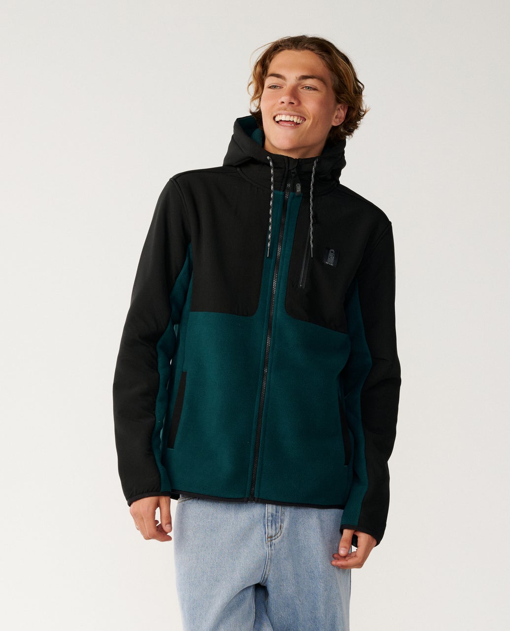 S-series Paneled Zip Fleece Hoodie