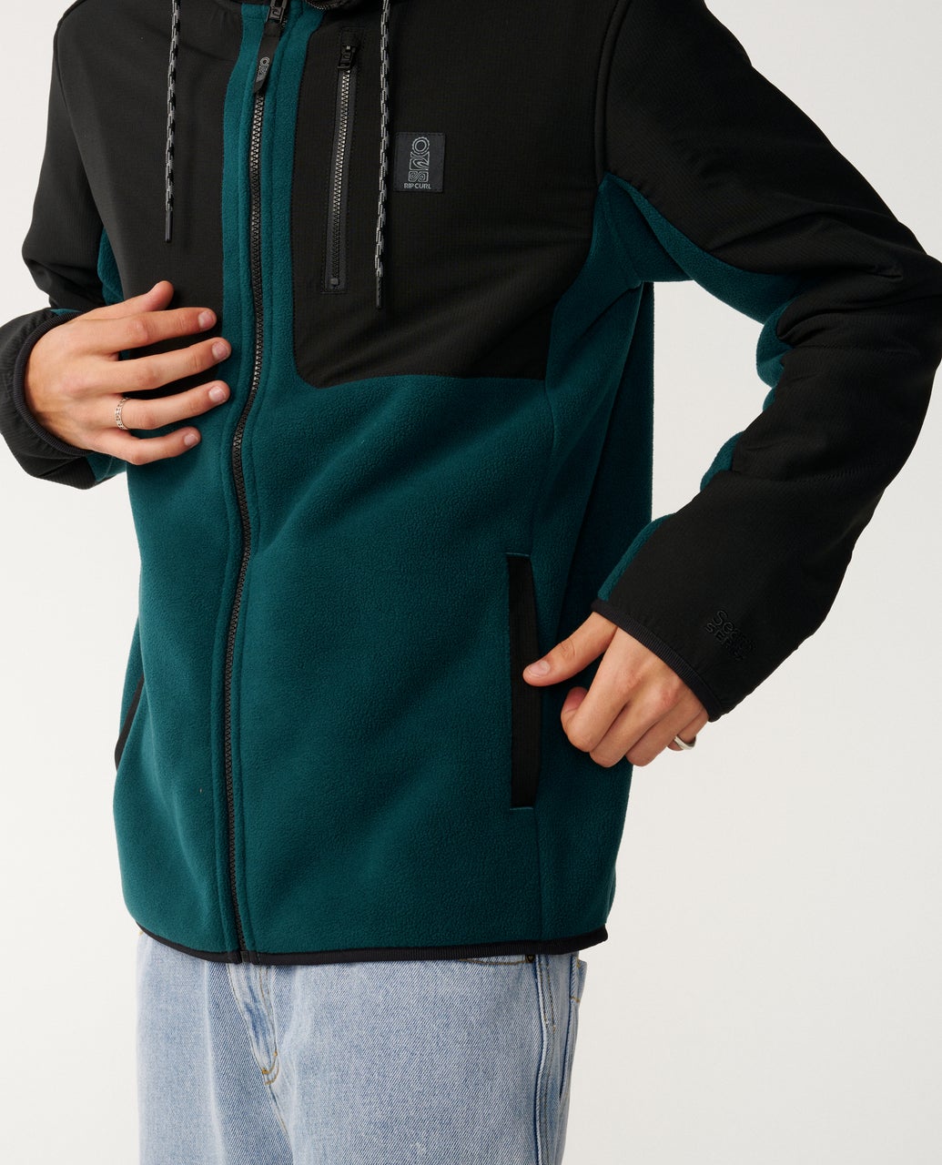S-series Paneled Zip Fleece Hoodie