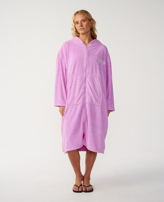Classic Surf Hooded Surf Poncho Met Rits