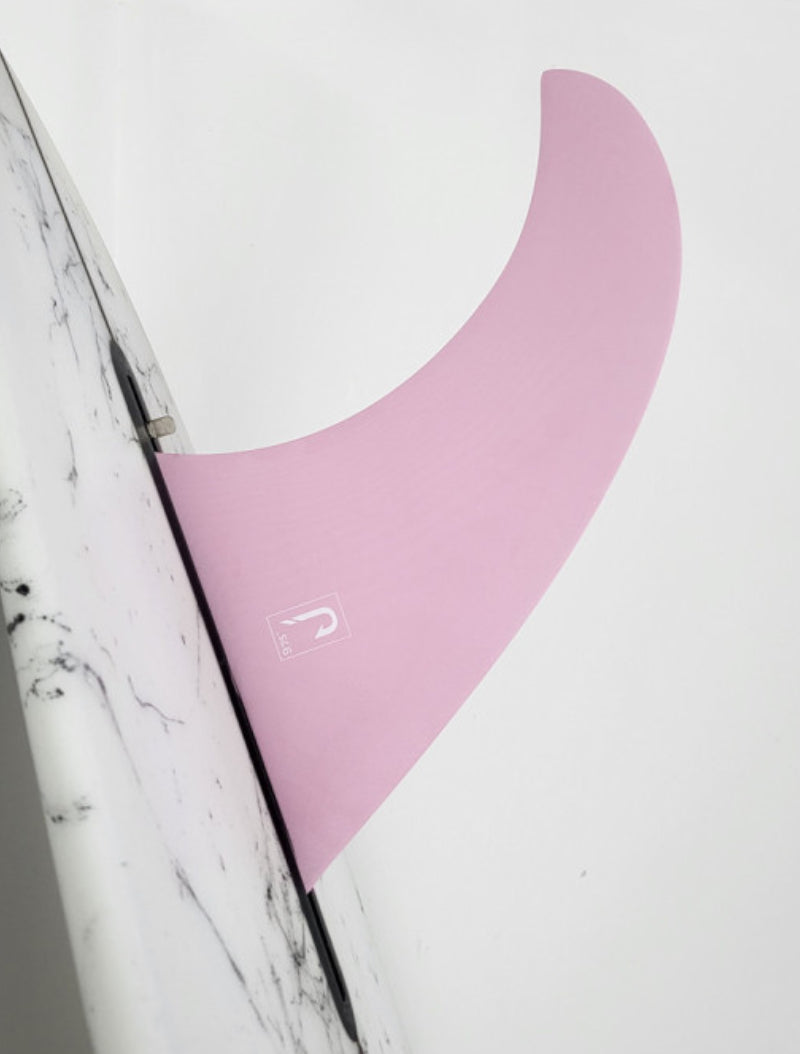 9.75 longboard single fin - Pink tint fiberglass