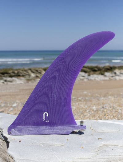 9.75 longboard single fin - Purple tint fiberglass