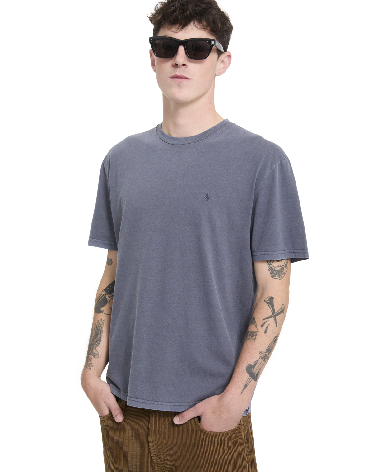 Solid Stone Korte Mouwen T-shirt