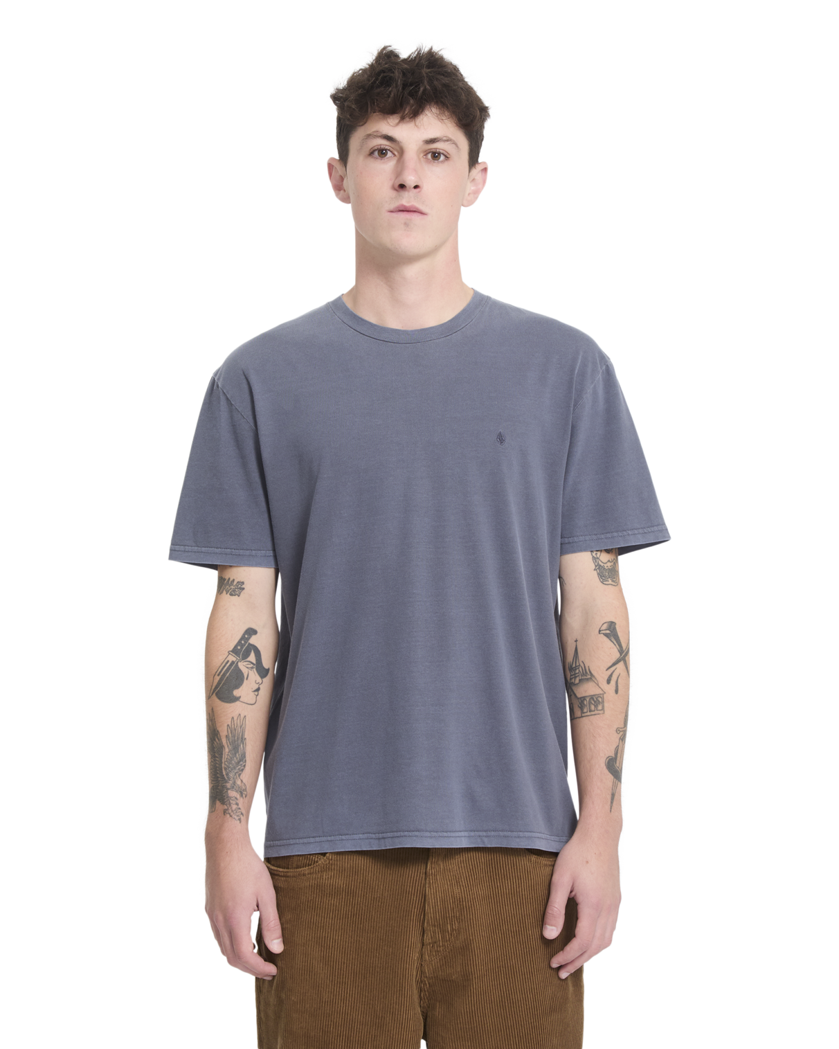 Solid Stone Korte Mouwen T-shirt