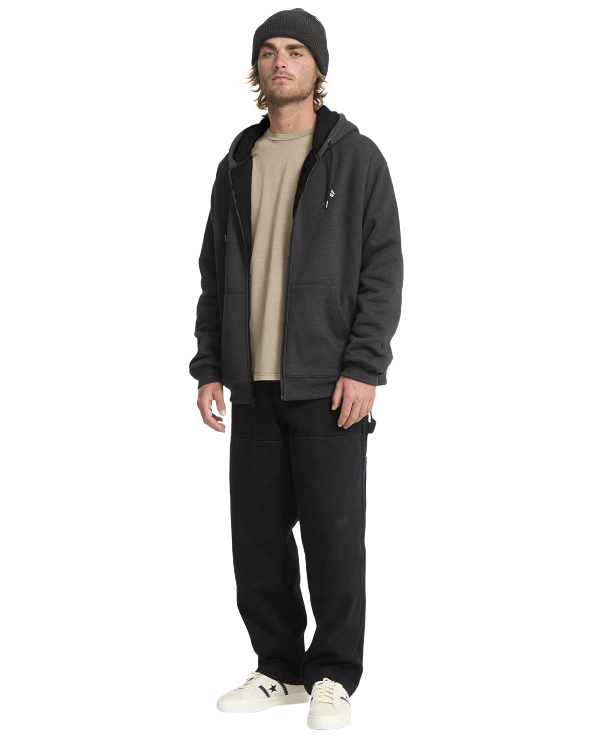 Single Stone Lined Zip Fleece Trui