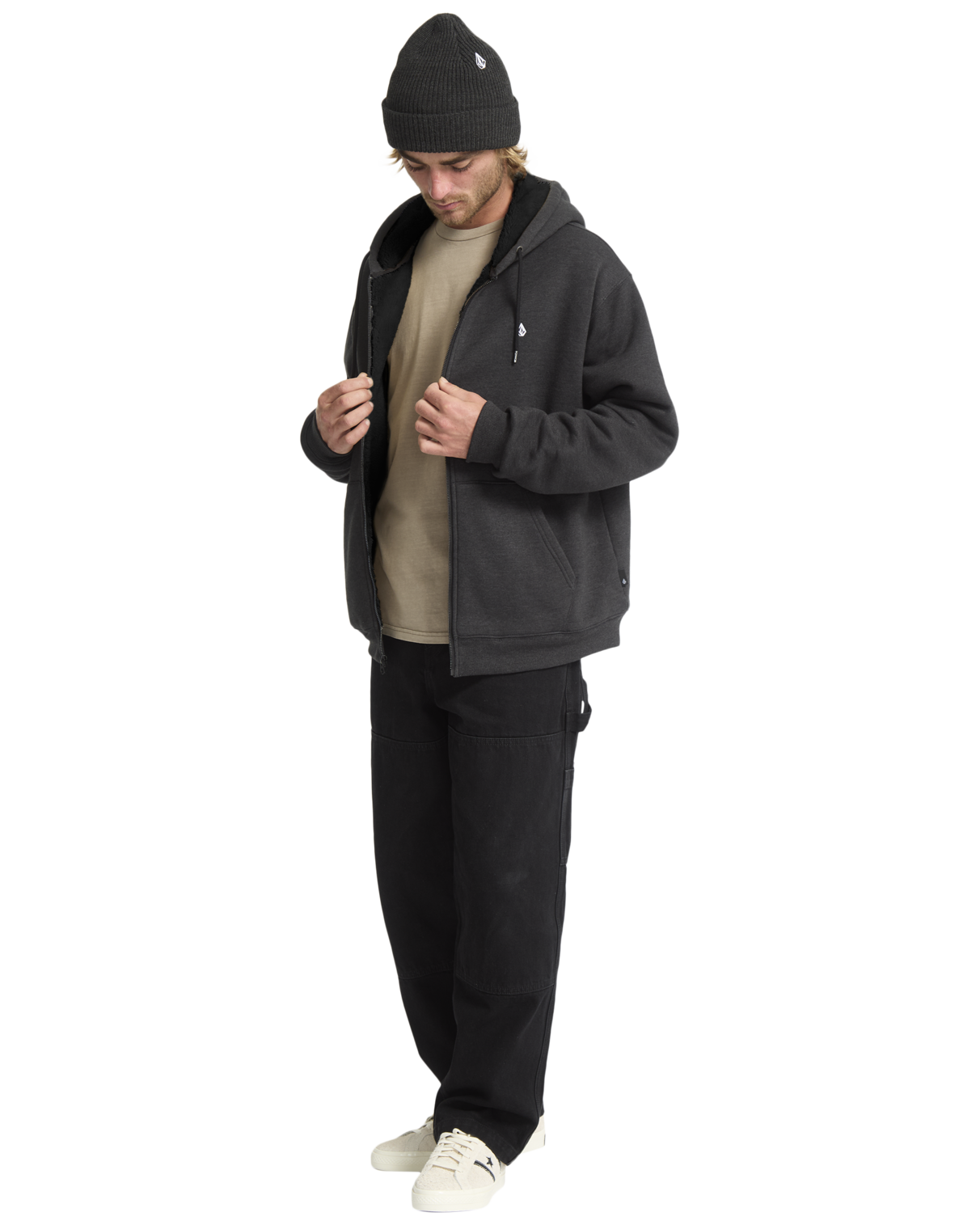 Single Stone Lined Zip Fleece Trui
