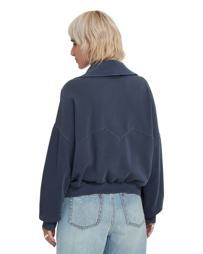 Reetrocity Quarter Zip Crew Fleece Trui