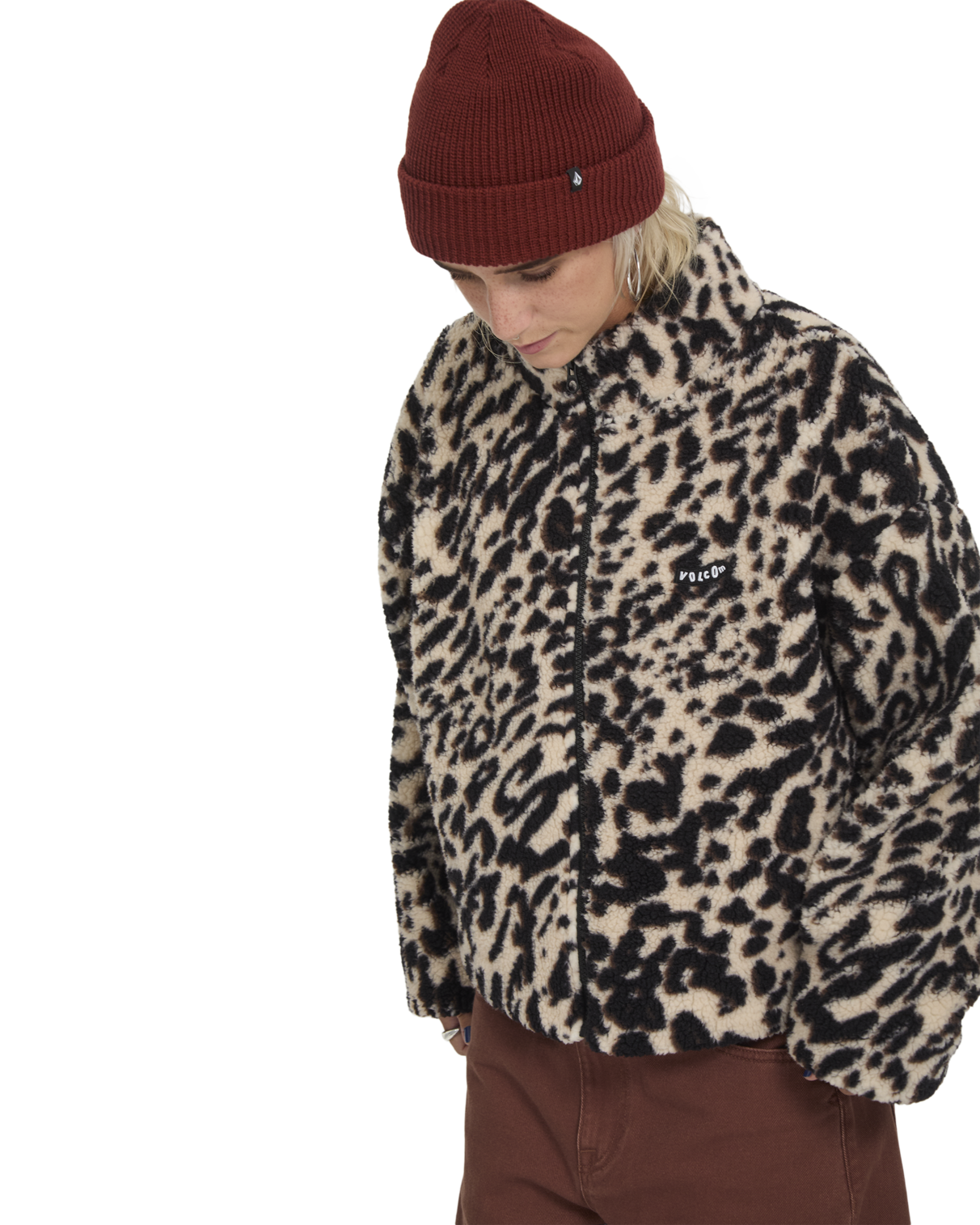 Wylding Out Sherpa Zip Fleece Trui