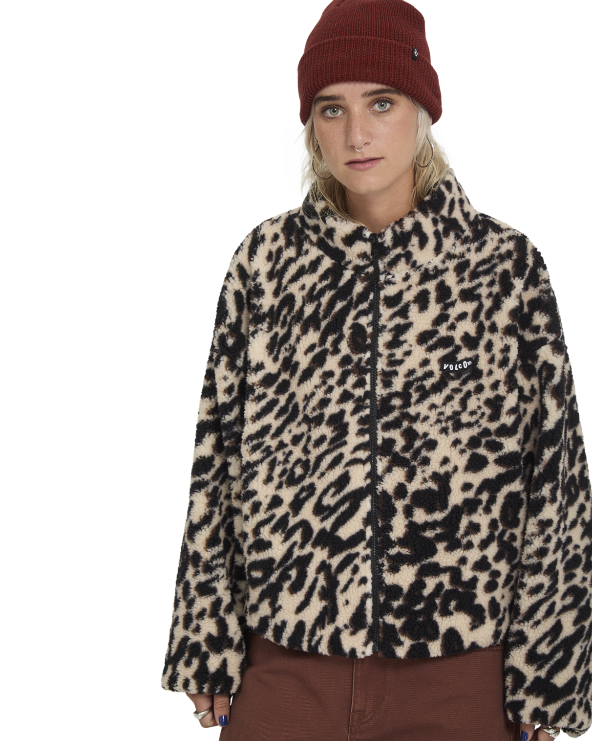 Wylding Out Sherpa Zip Fleece Trui