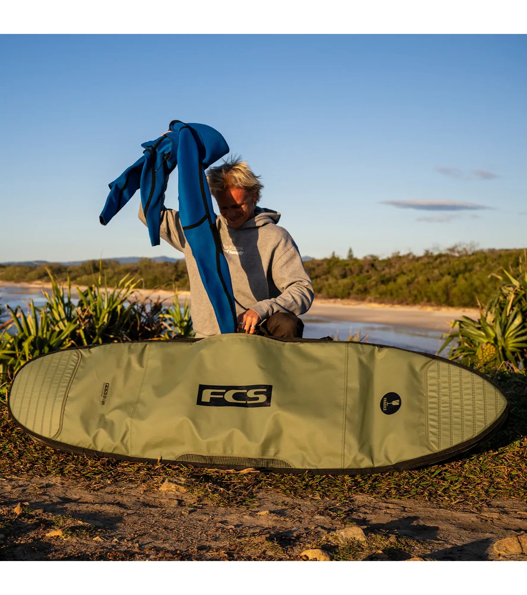 FCS Day-X Mid-Length Board Bag GO-Light