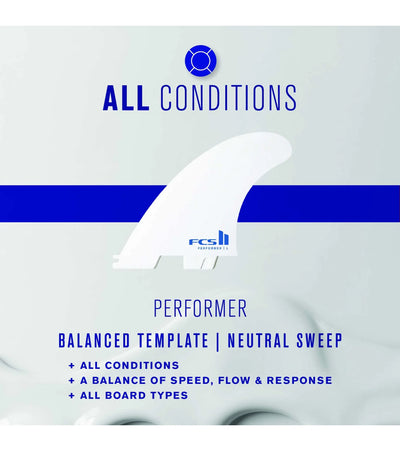 FCS II Accelerator Performance Core Thruster Fins - White Edition