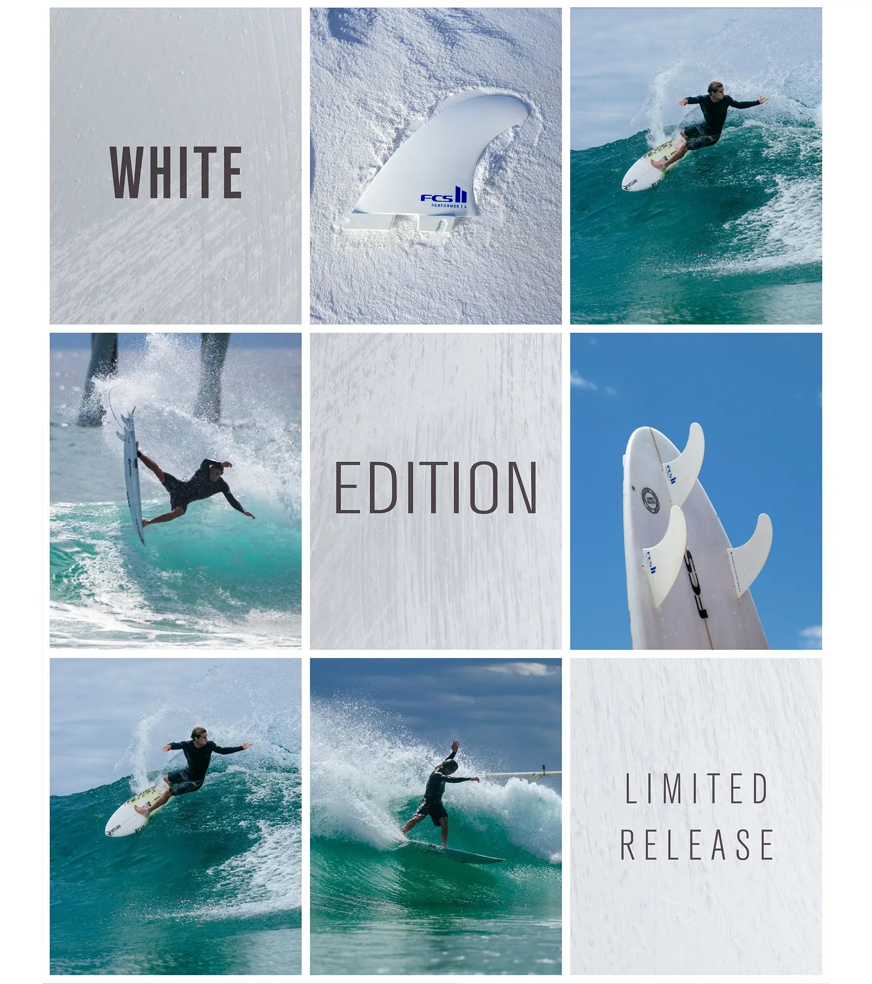 FCS II Performer Performance Core Thruster Finnen - White Edition