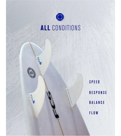 FCS II Performer Performance Core Thruster Finnen - White Edition