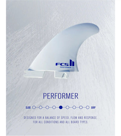 FCS II Performer Performance Core Thruster Finnen - White Edition