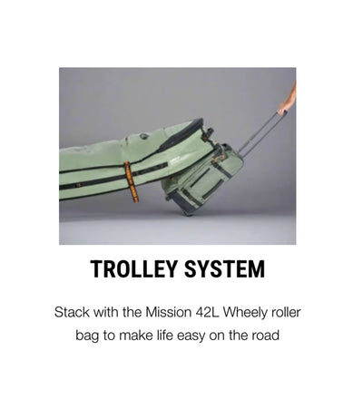 FCS Travel 3 Wheelie Shortboard / Fish Board Bag GO-Light