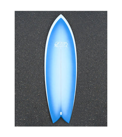 Haydenshapes Hypto Krypto TWIN PU - FCS II - 2 Fin - Blue Fade