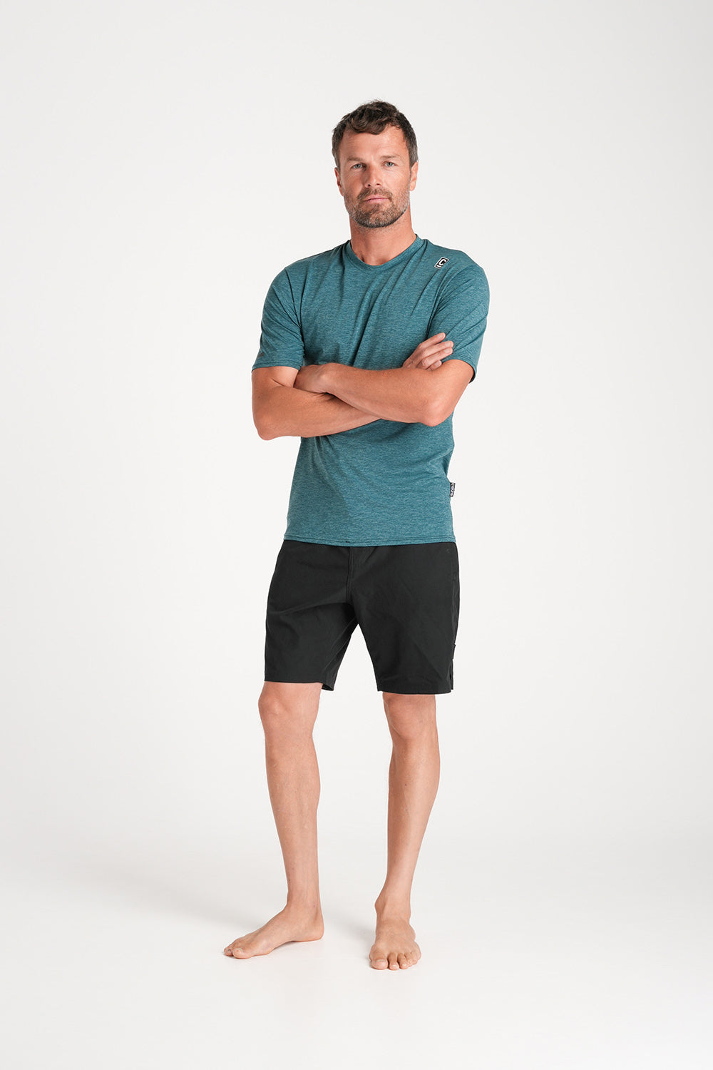 NuWave UV Heren Short Sleeve Surf Tee