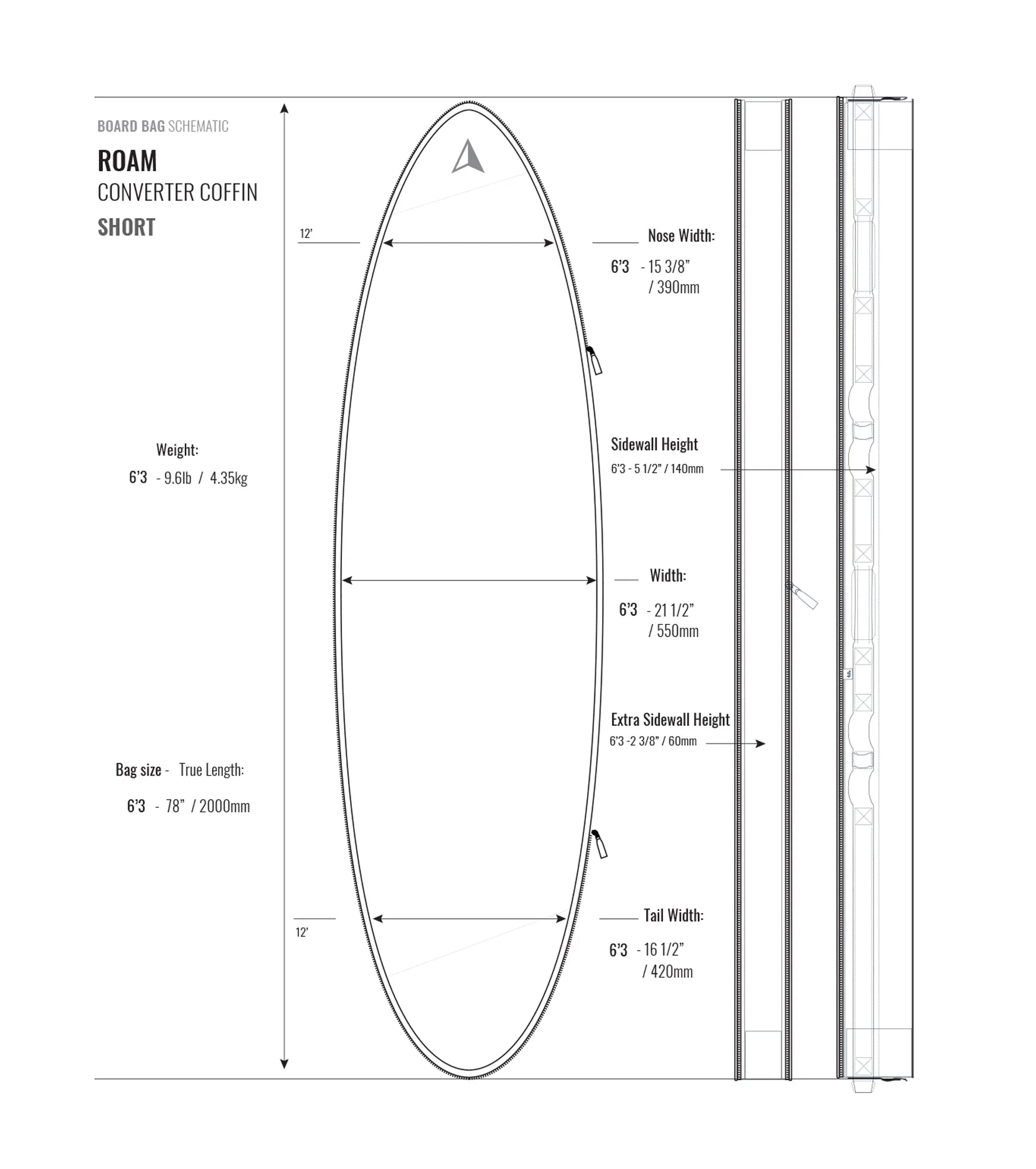 ROAM Converter Coffin Board Bag