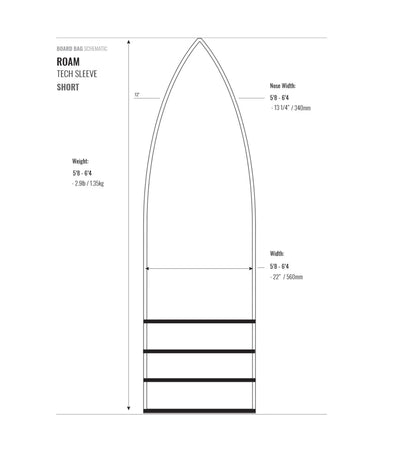 ROAM Tech Sleeve Shortboard Board Bag