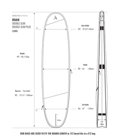 ROAM Tech PLUS Double Slim Longboard Board Bag