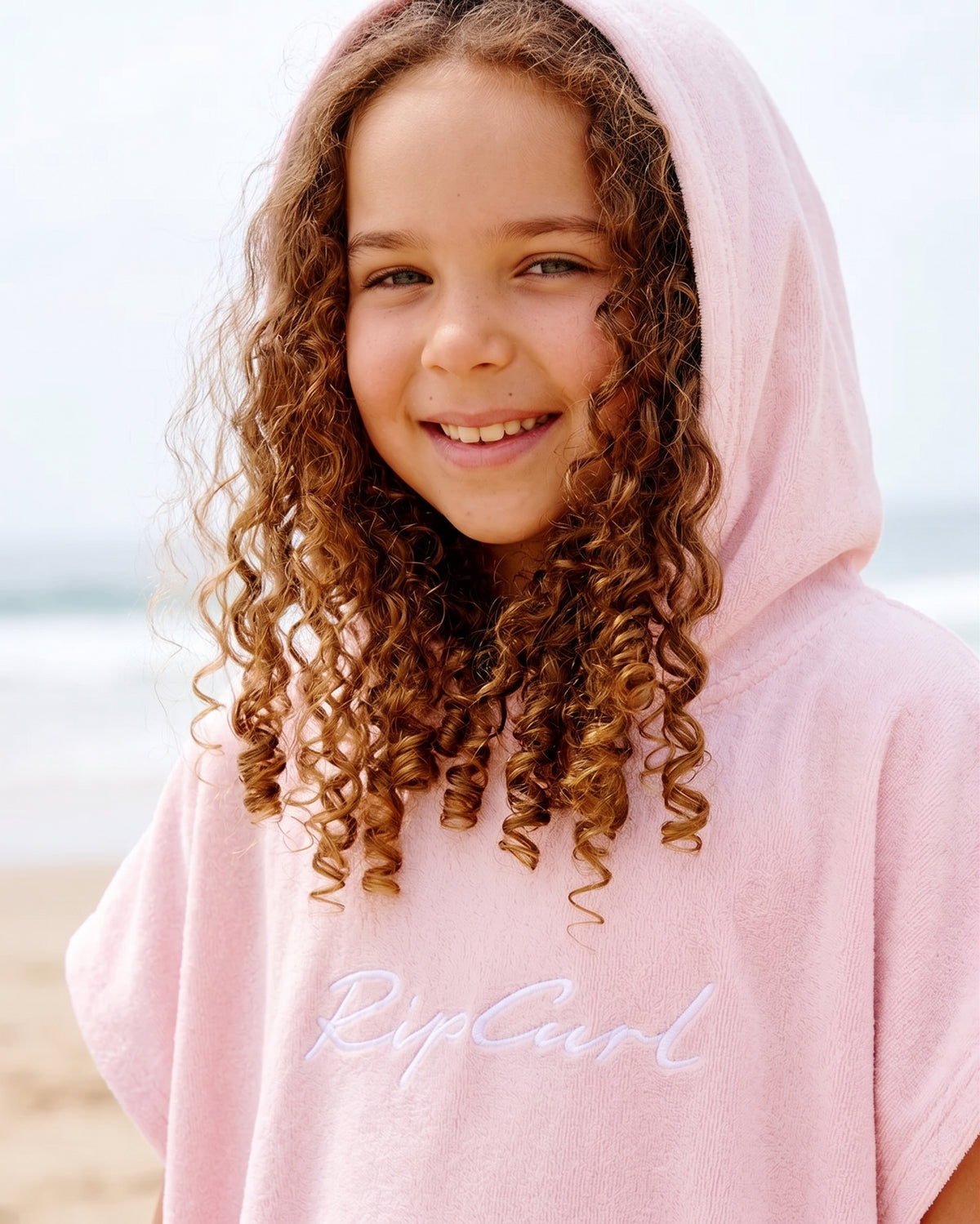 Script Hooded Mini Poncho