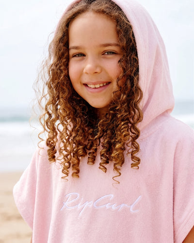 Script Hooded Mini Poncho