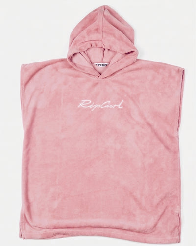 Script Hooded Mini Poncho