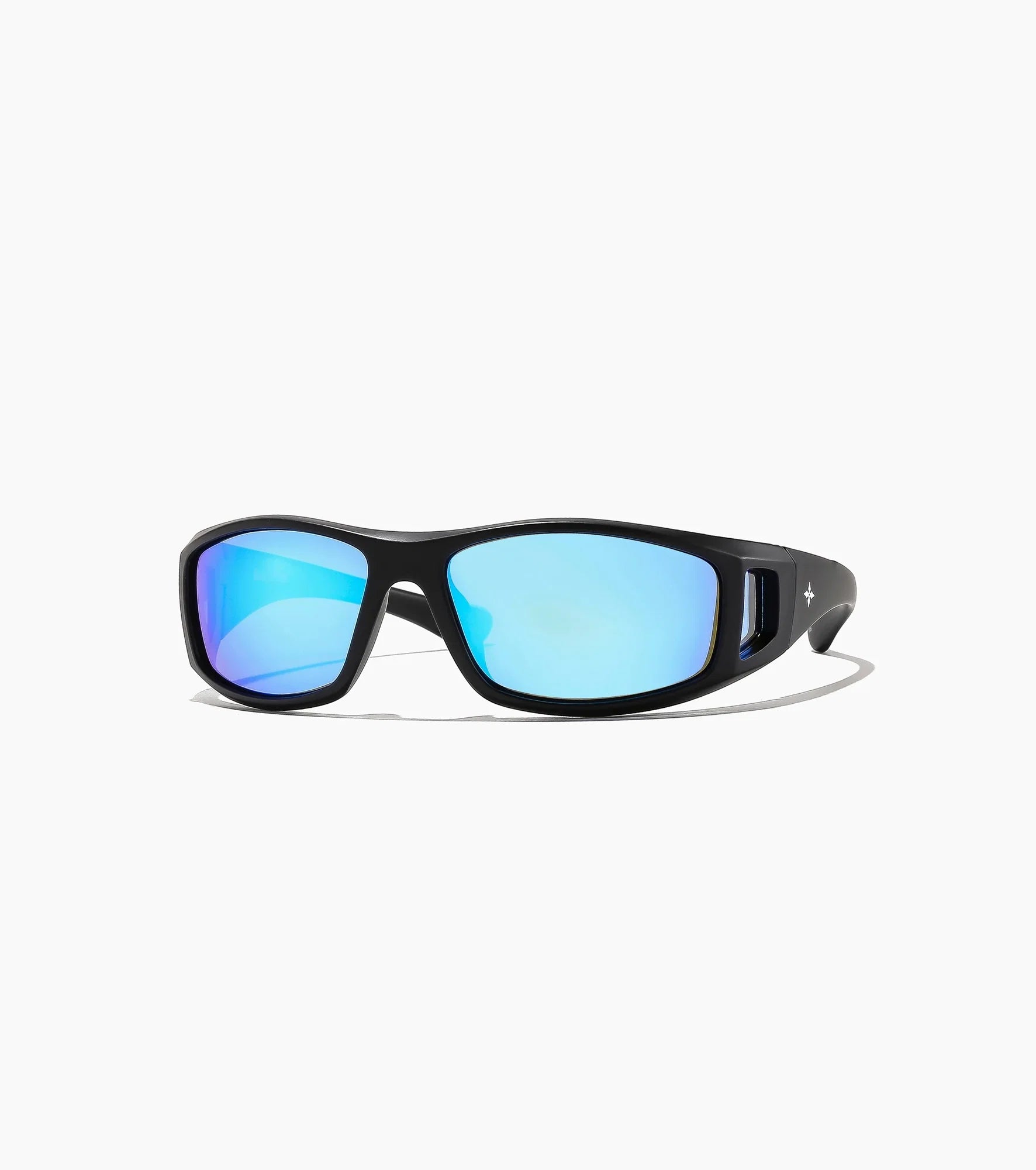 Ritual Vision - Dragster - Matte Black / Blue Reflective - Gepolariseerd - Zonnebril