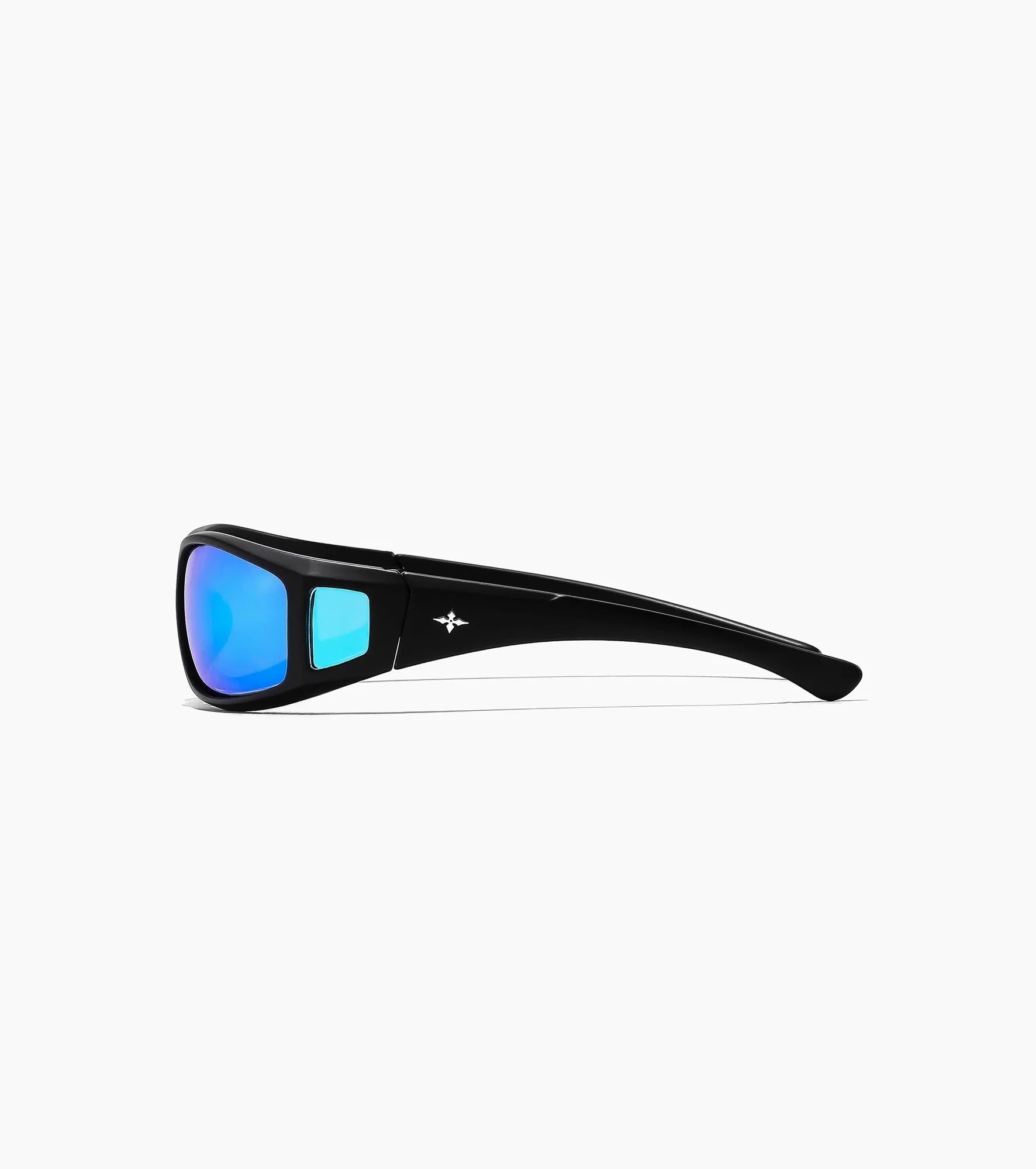 Ritual Vision - Dragster - Matte Black / Blue Reflective - Gepolariseerd - Zonnebril