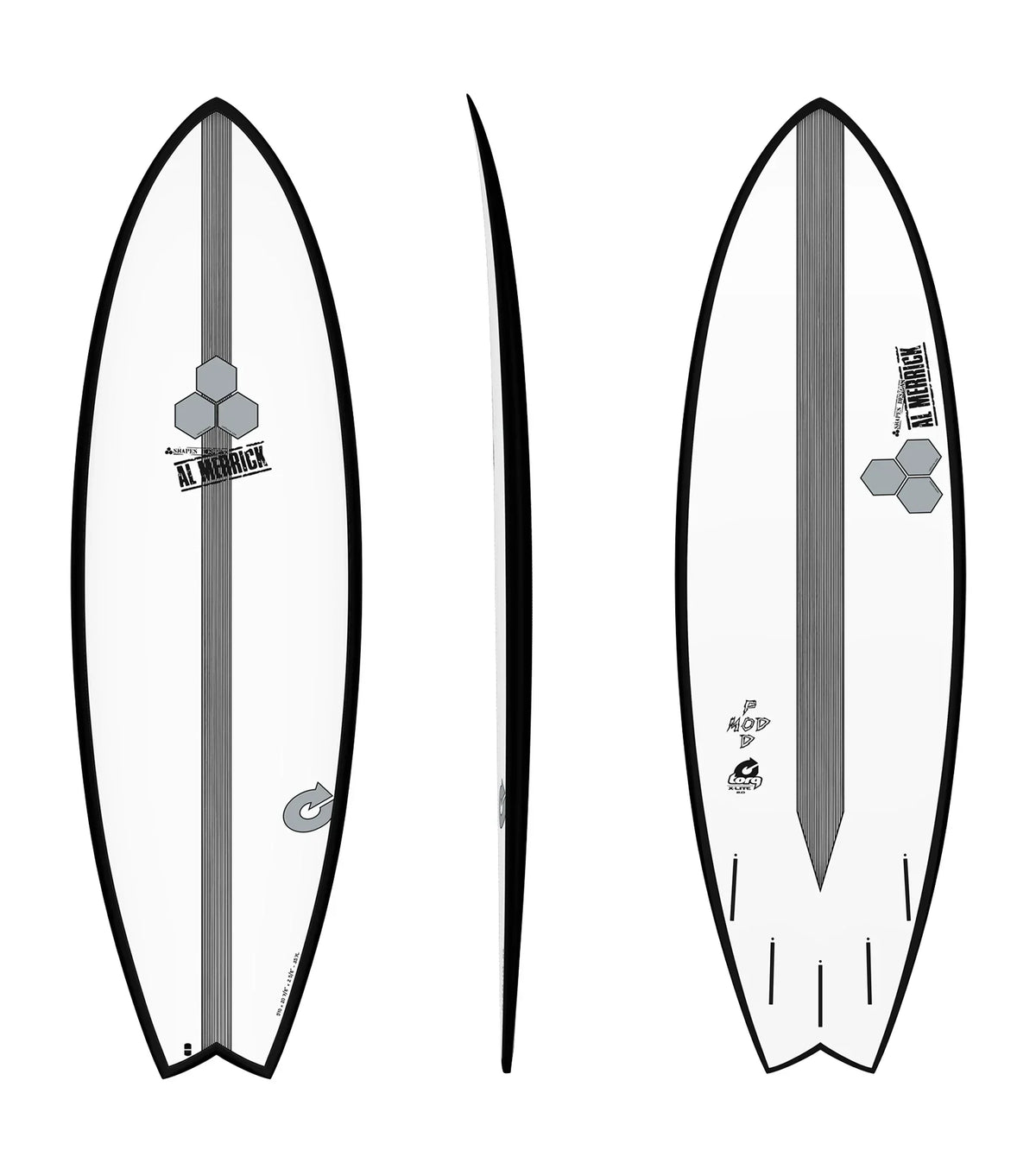 Channel Islands Pod Mod - Al Merrick - X-Lite - Futures - 5 Fin - Black Rail