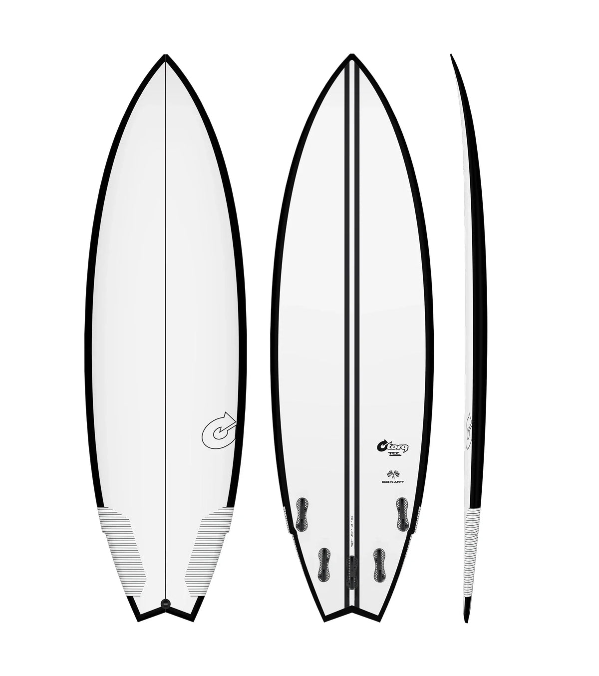 Torq Go-Kart TEC - FCS II - 5 Fin - Black Rail