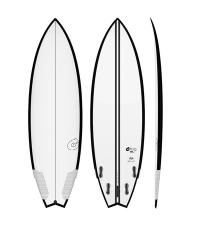 Torq Go-Kart TEC - FCS II - 5 Fin - Black Rail