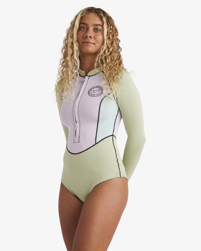 1/1 mm Salty Dayz Natural Light - Wetsuit met borstrits voor dames