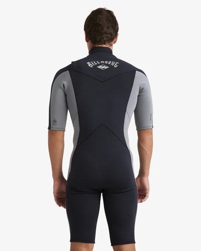 Billabong 2/2mm Absolute Natural - Short Sleeve Springsuit with Front Zip For Men